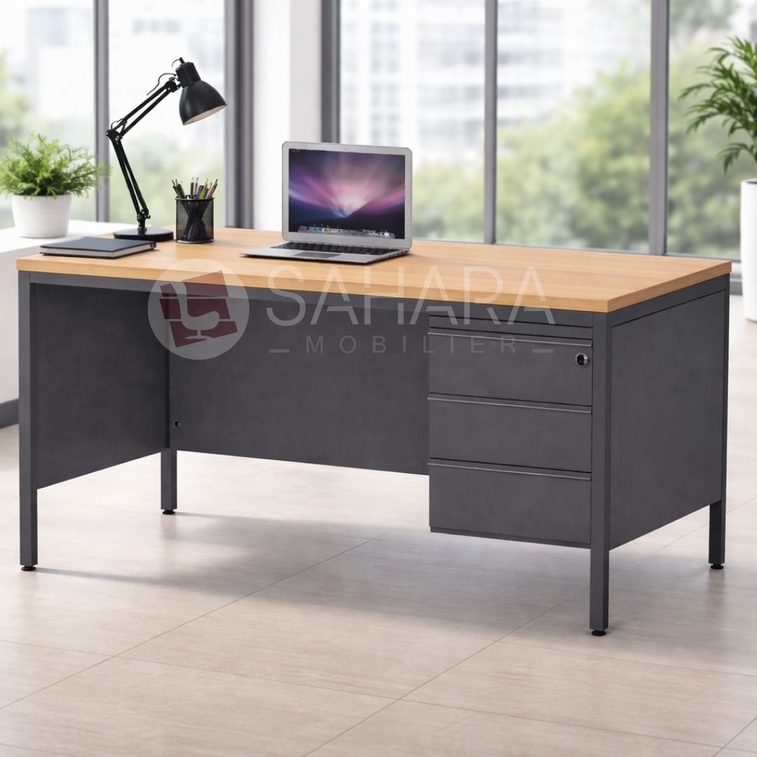 Bureau classique semi métallique ayant les caractéristiques minimales